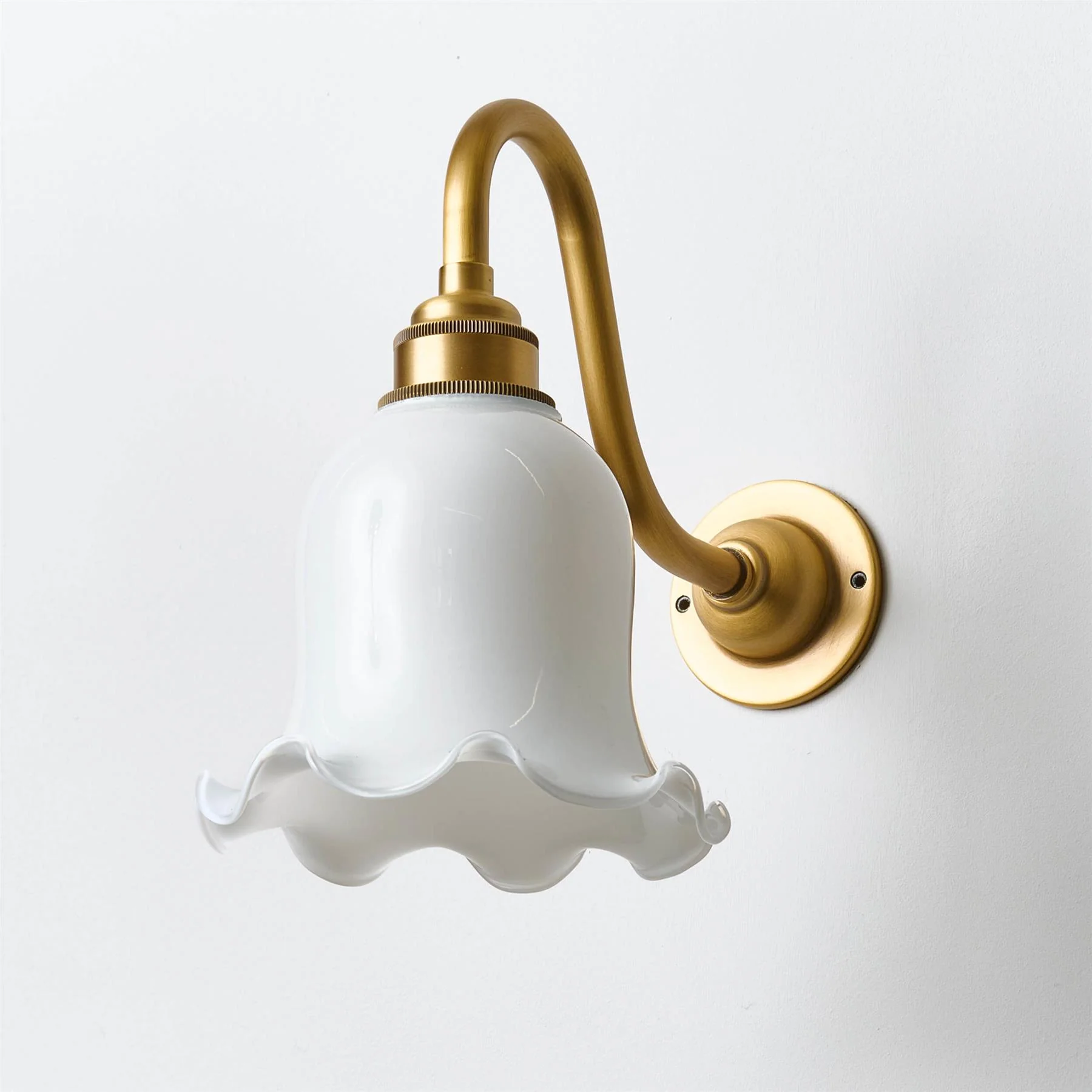 Old School Electric Tulip Wall Light : Swan Arm : Bathroom Version - Image 6