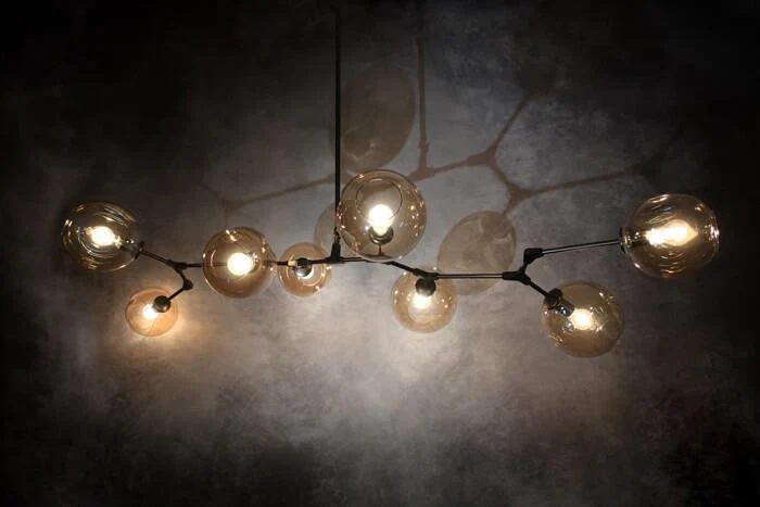 Outlet Berlin Globe Pendant 8 in Graphite Bronze - Clear Glass