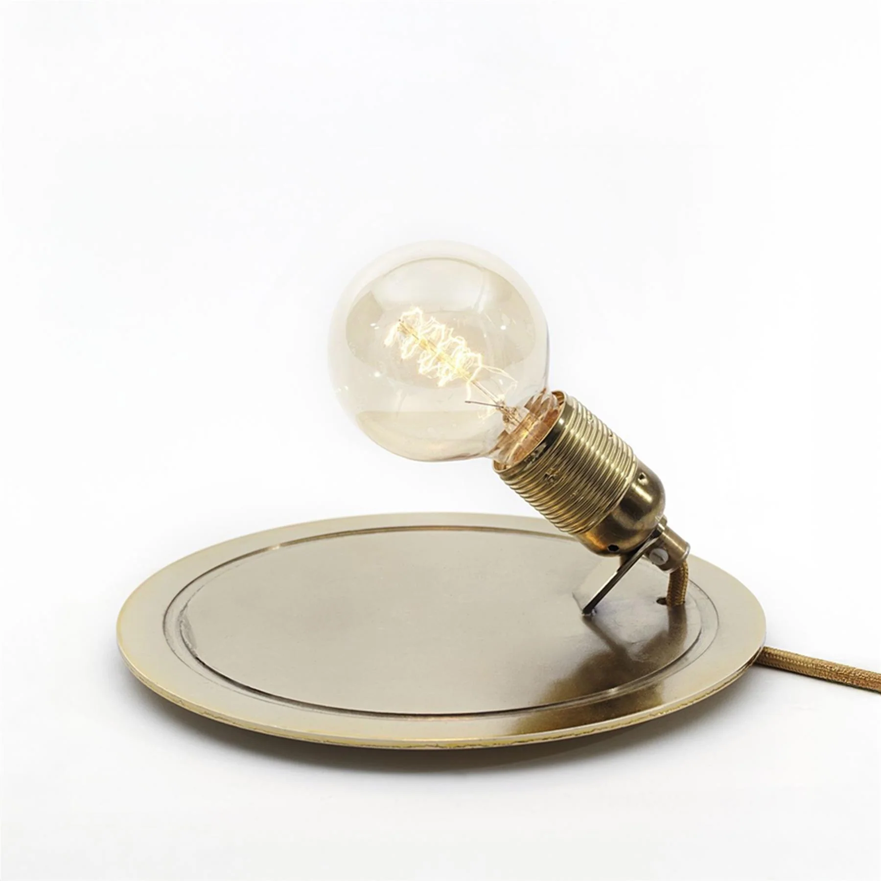 Outlet Ebb & Flow Glow in a Dome Table Lamp - Brass with Clear Glass - Image 2
