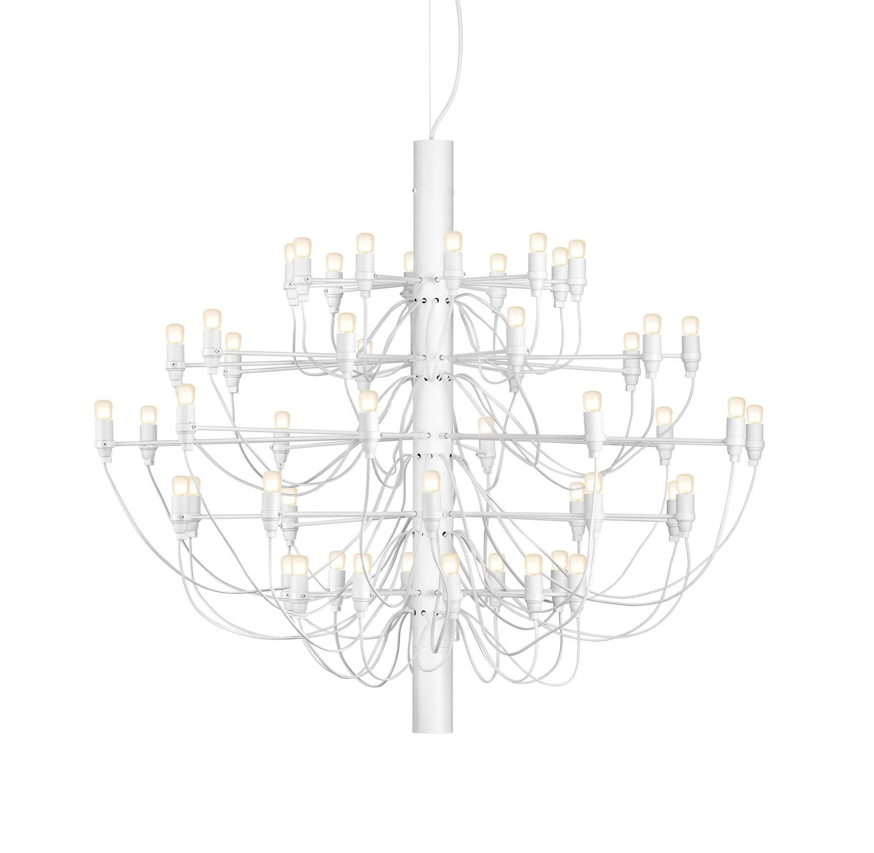 Outlet Flos 2097 Chandelier Light - 50 Bulb, White, Frosted Bulbs