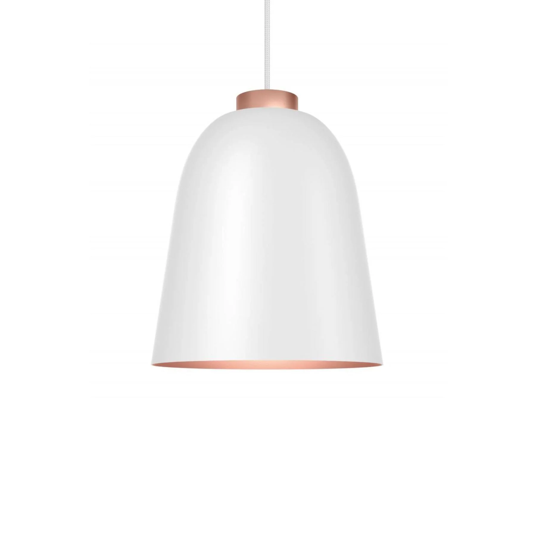 Outlet Shapes Summera Pendant Light - Medium White and Rose Gold with Rose Gold Flex