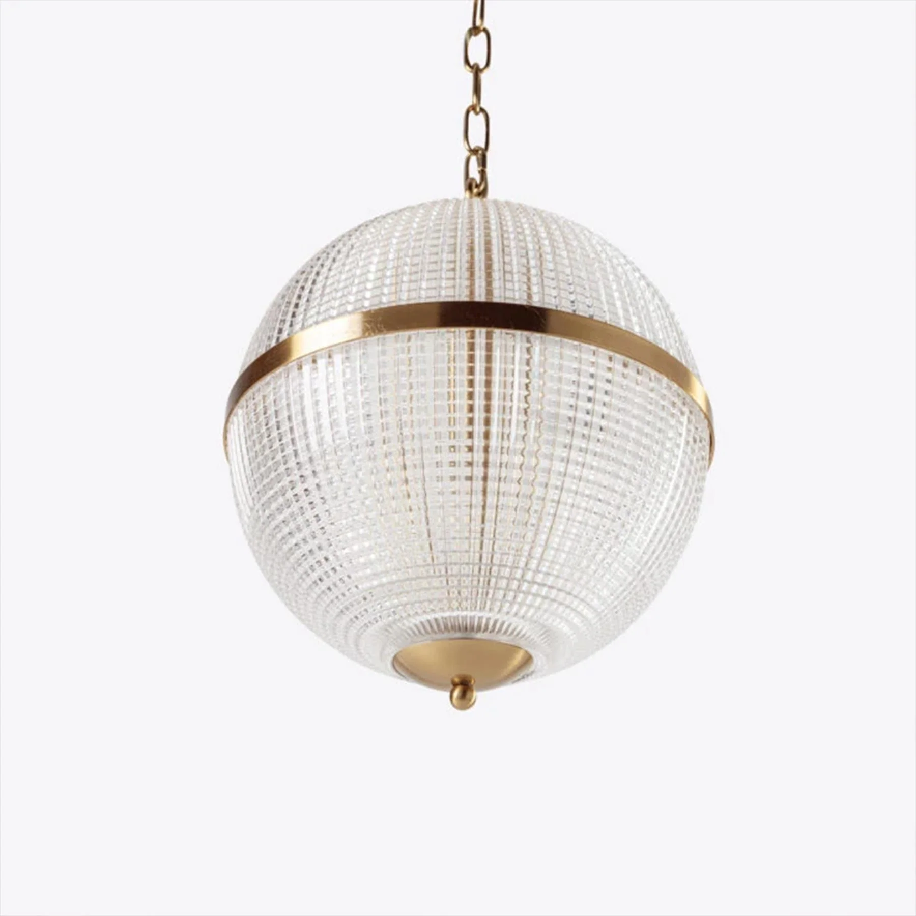 Pure White Lines Parisian Globe Pendant Light - Image 3