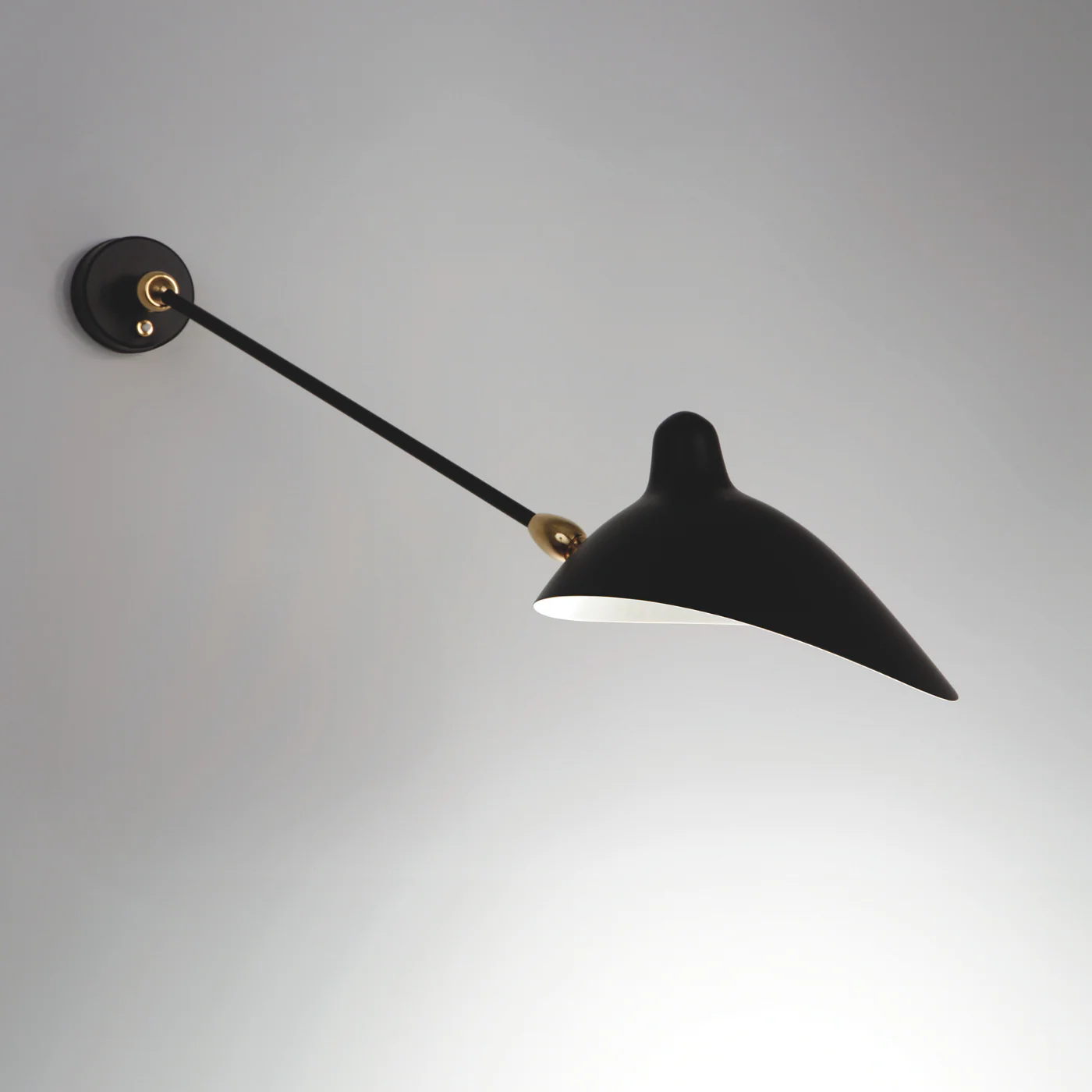 Serge Mouille Applique 1 Arm Two Swivels Wall Lamp