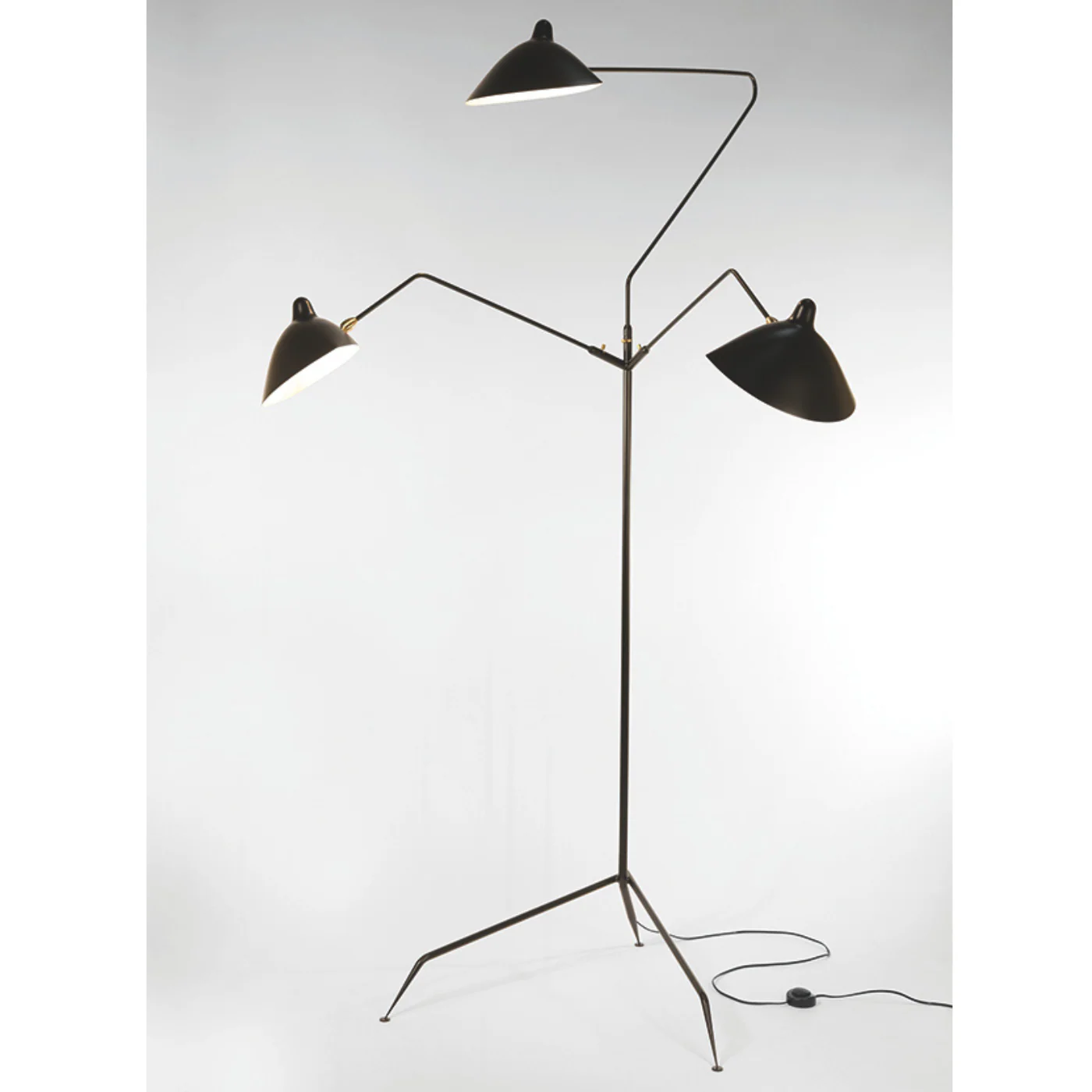 Serge Mouille Lampadaire 3 Standing Lamps Wall Lamp