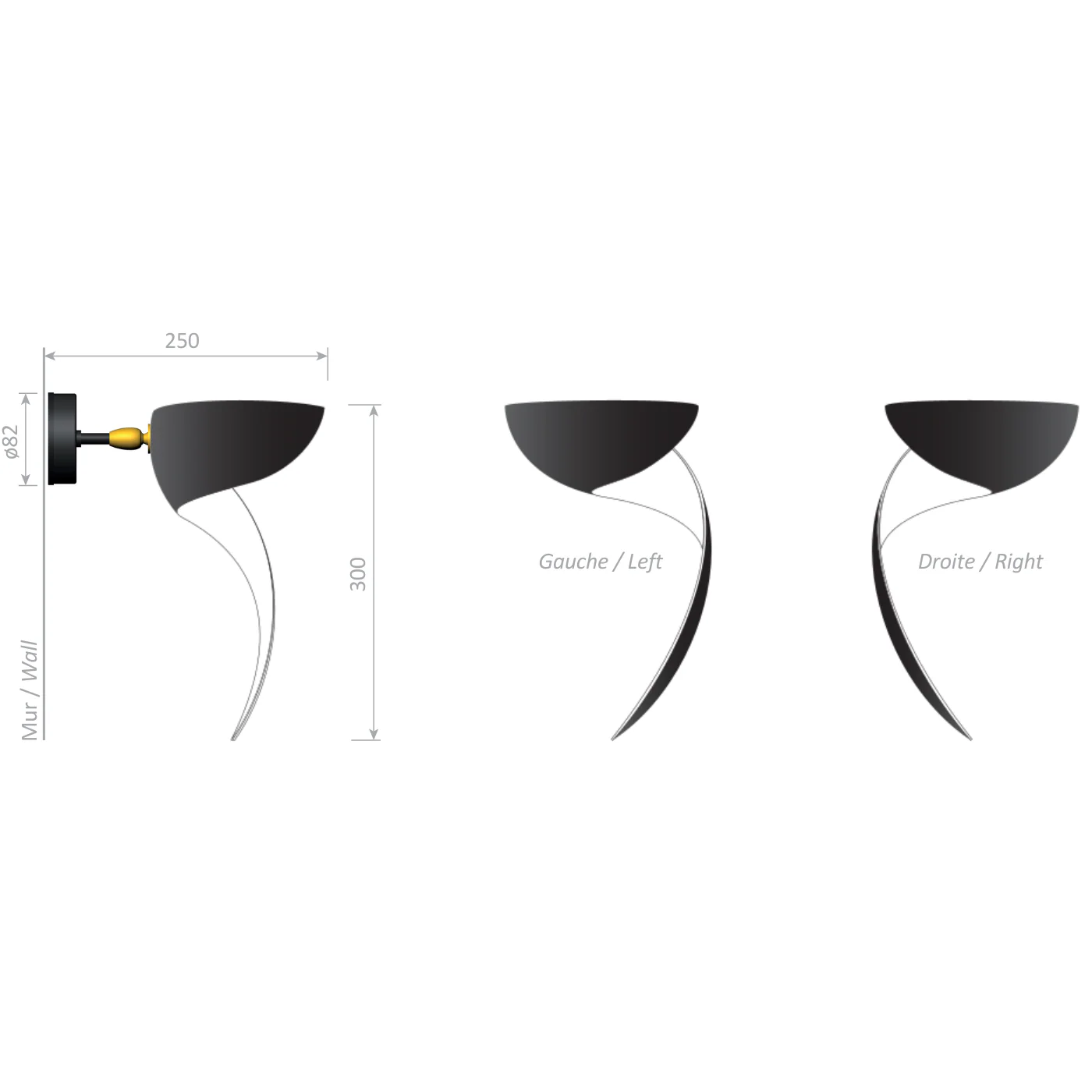 Serge Mouille Petite Applique Flamme Wall Lamp - Image 2