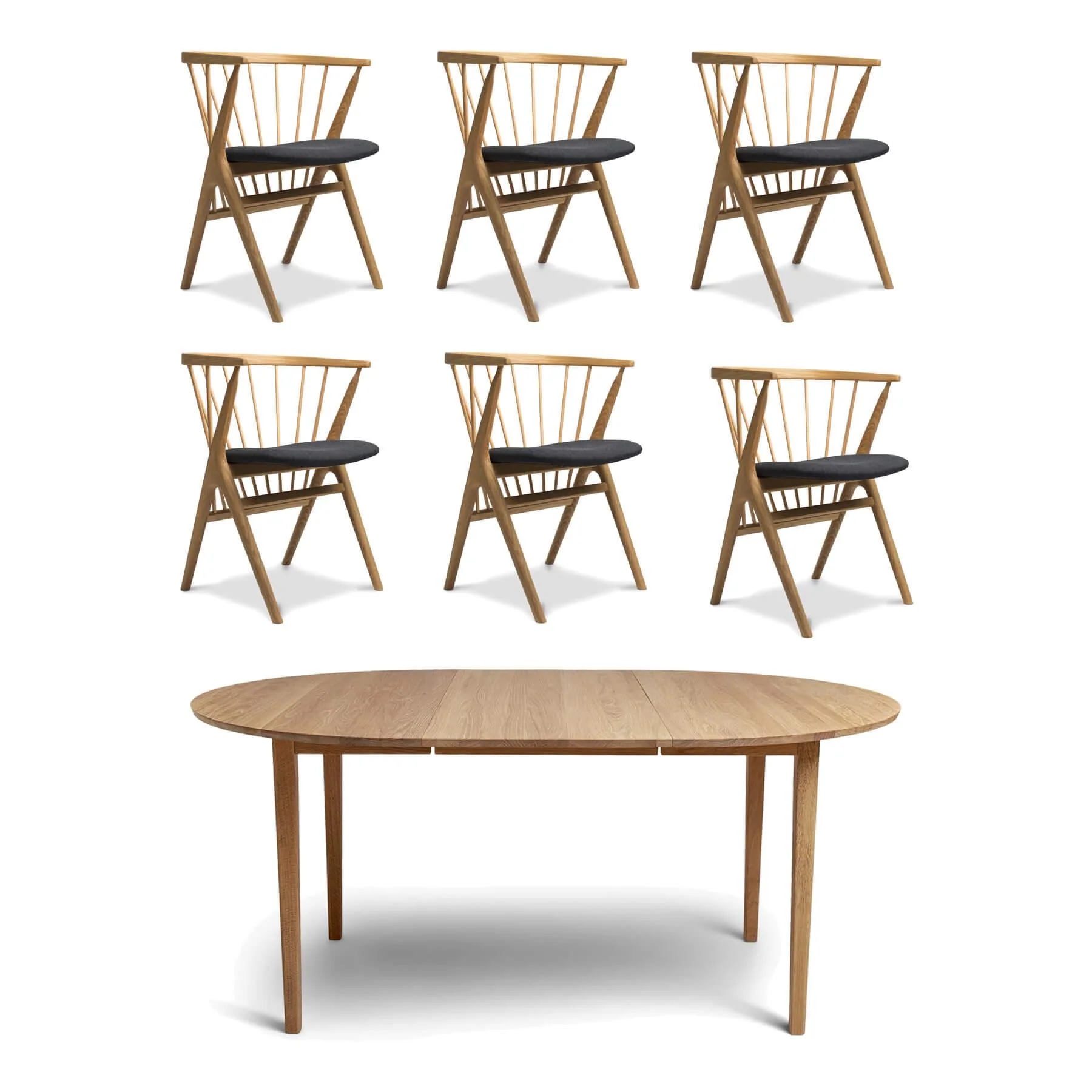 Sibast No 3 Dining Table & No 8 Dining Chair Set - Image 11