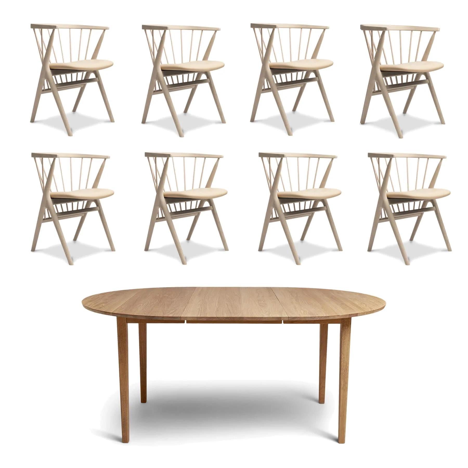 Sibast No 3 Dining Table & No 8 Dining Chair Set - Image 4