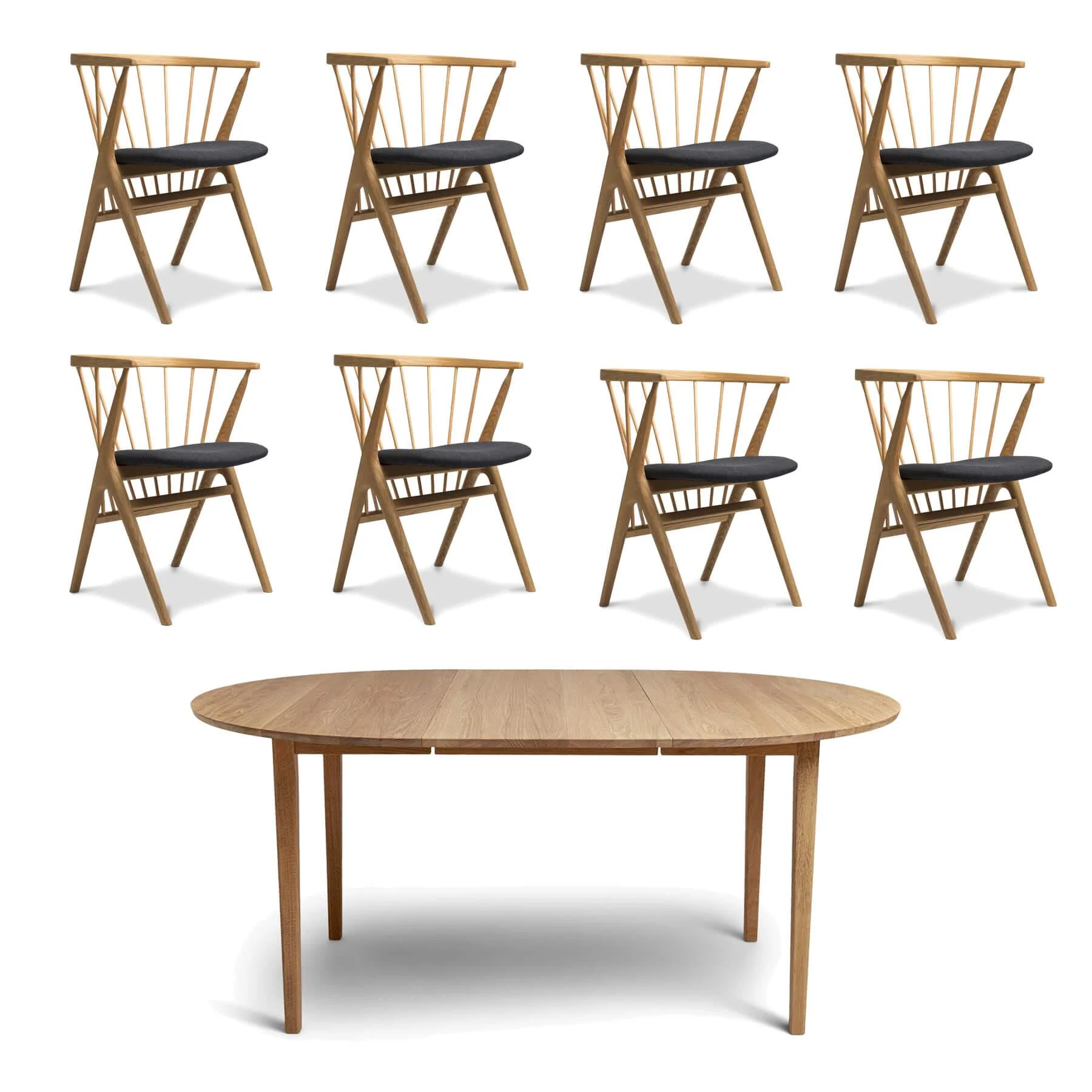 Sibast No 3 Dining Table & No 8 Dining Chair Set - Image 5