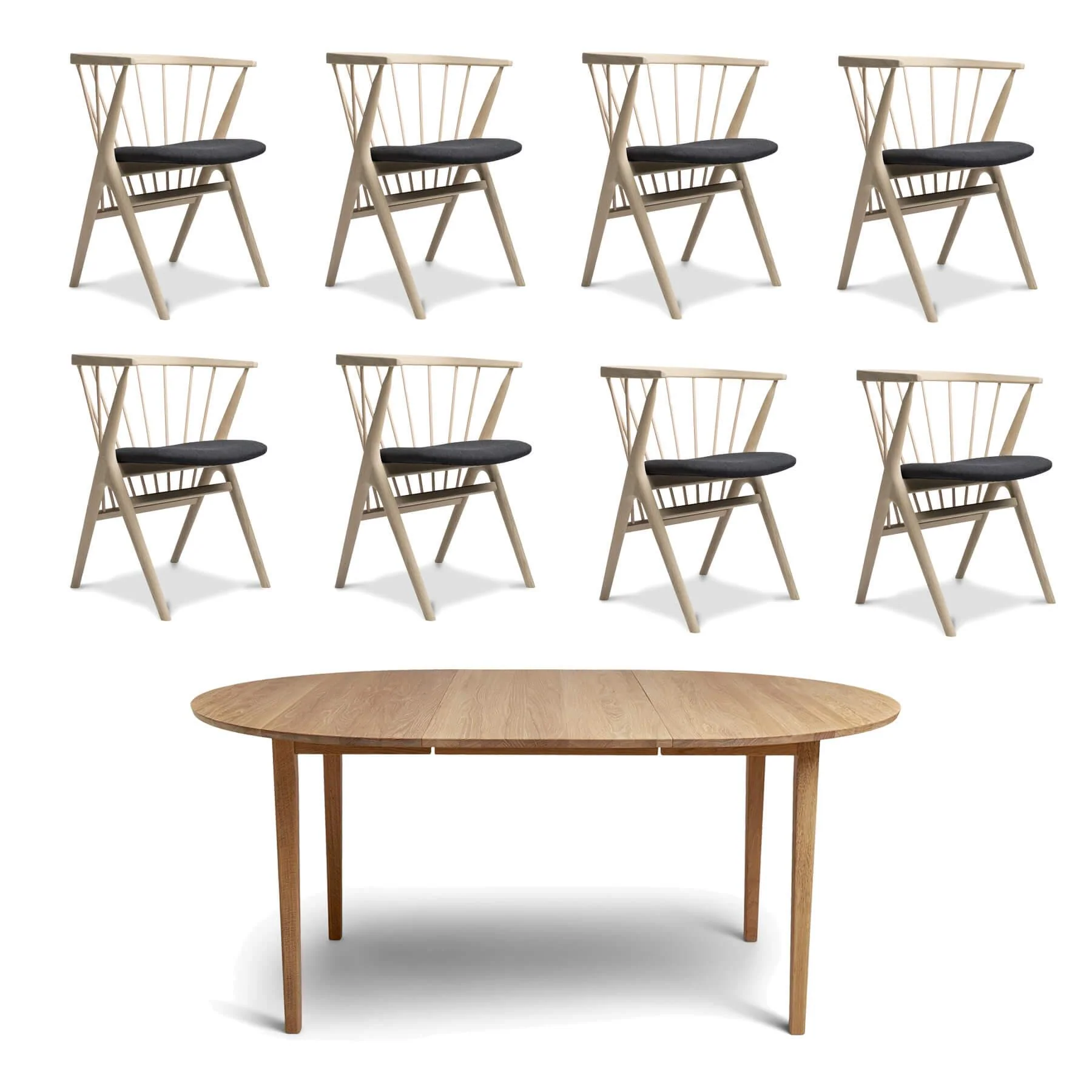Sibast No 3 Dining Table & No 8 Dining Chair Set - Image 6