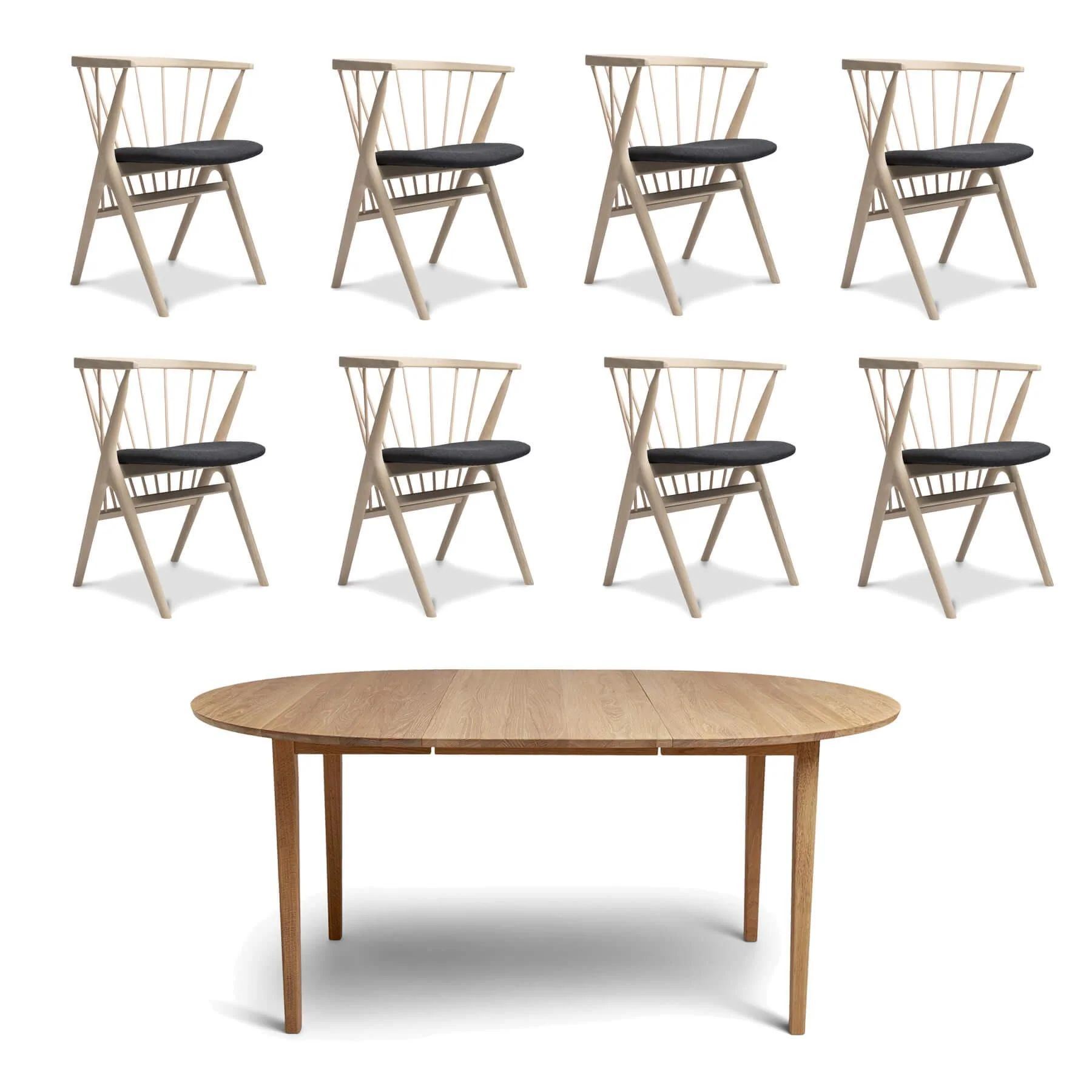 Sibast No 3 Dining Table & No 8 Dining Chair Set - Image 7
