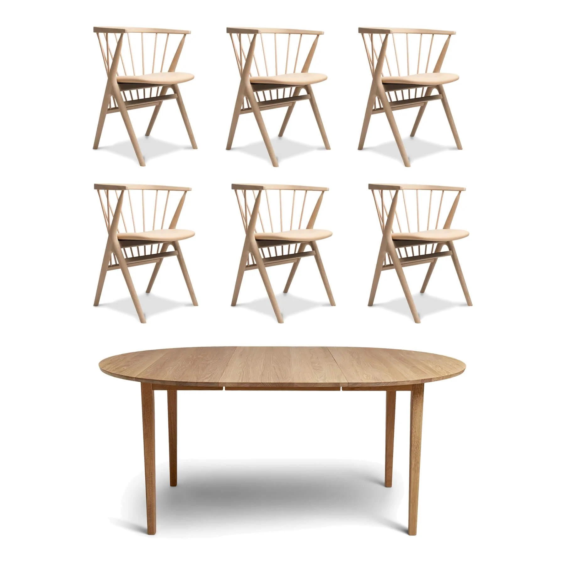 Sibast No 3 Dining Table & No 8 Dining Chair Set - Image 9