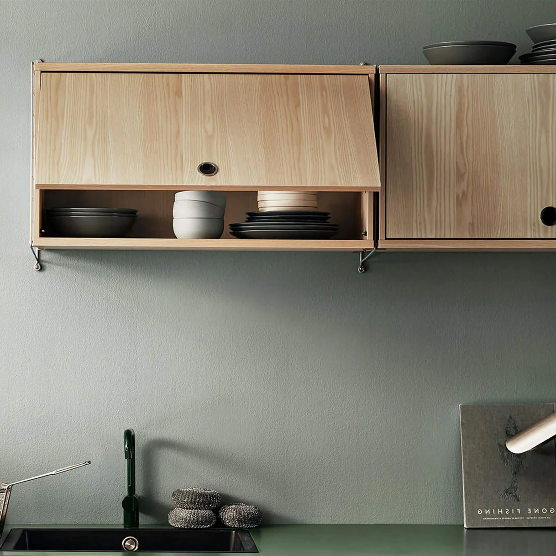 String Furniture Cabinet with Flip Door - Image 2