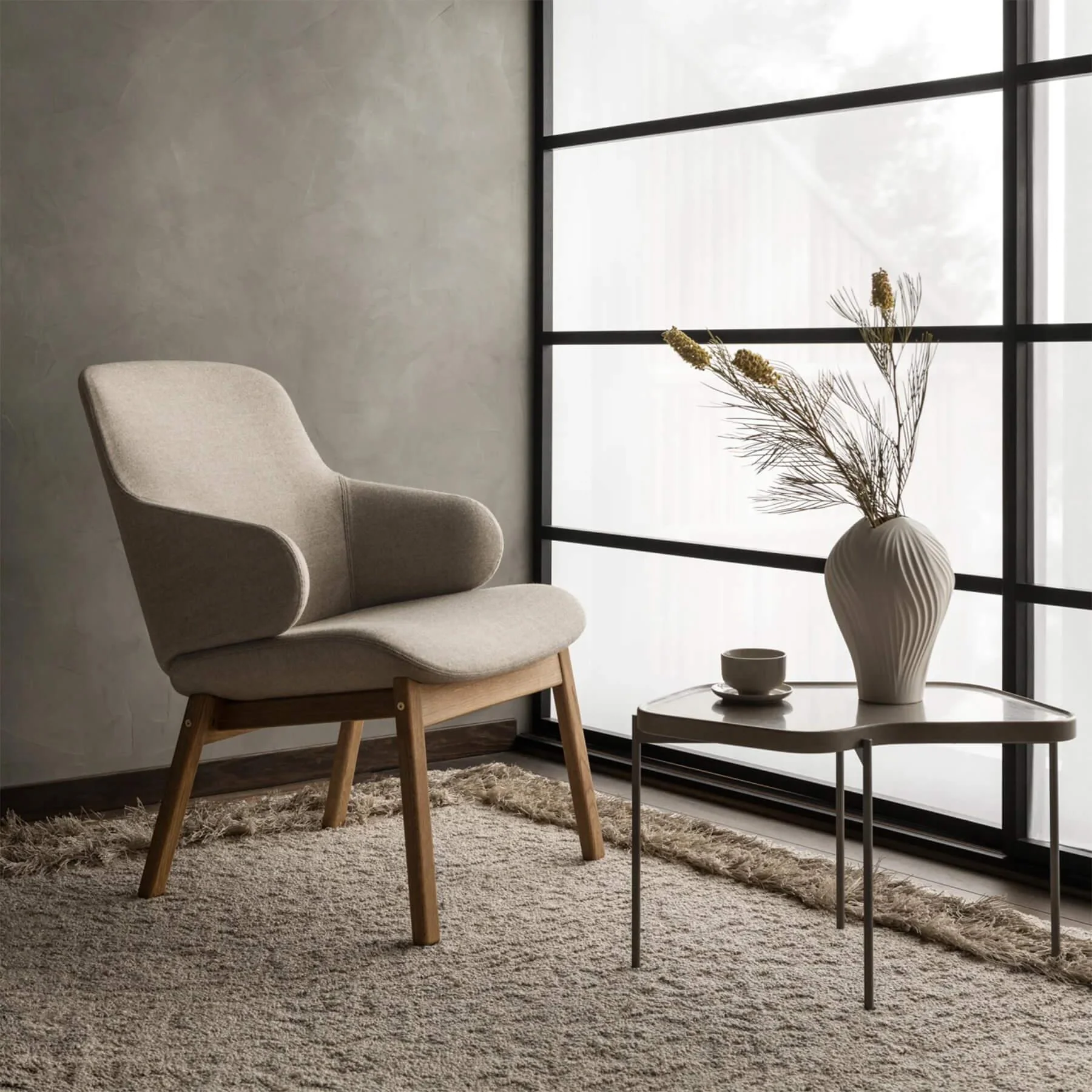 SWEDESE Amstelle Easy Chair - Wood Legs - Image 2