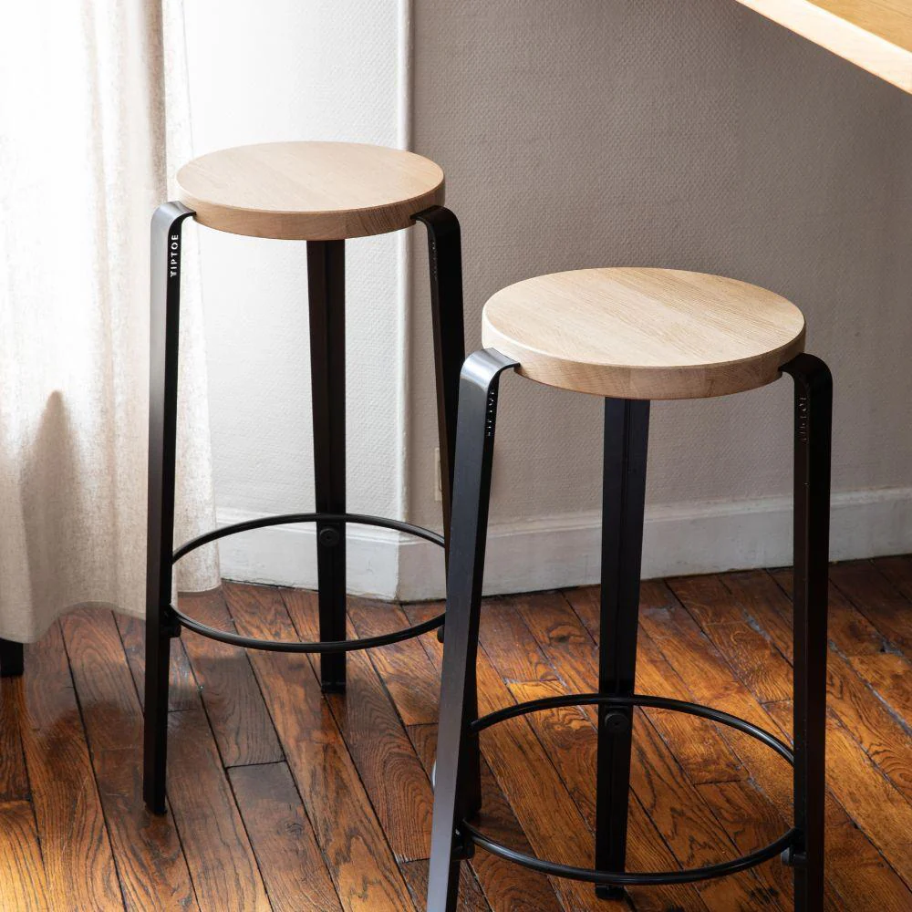 TIPTOE BIG LOU Stool - Wooden Seat - Image 3