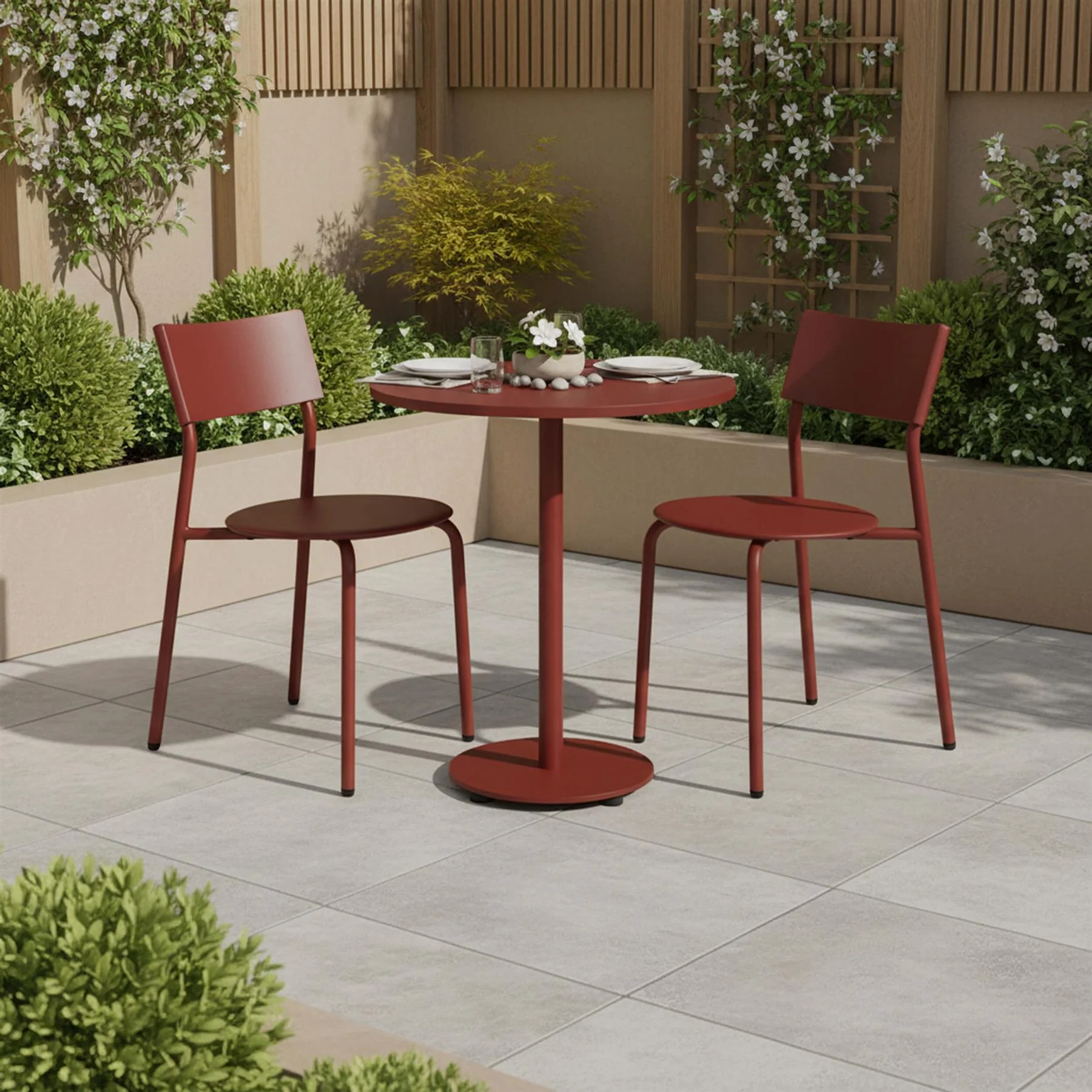 TIPTOE Outdoor Bistro Set with Round Table - Curated by Holloways of Ludlow - Image 2