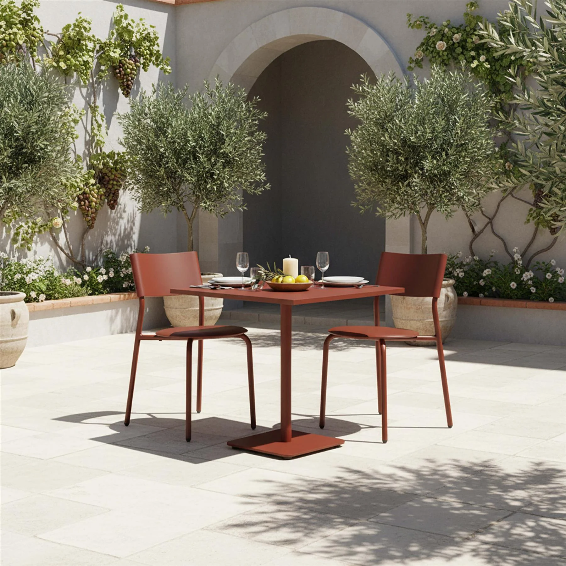 TIPTOE Outdoor Bistro Set with Square Table - Curated by Holloways of Ludlow - Image 2