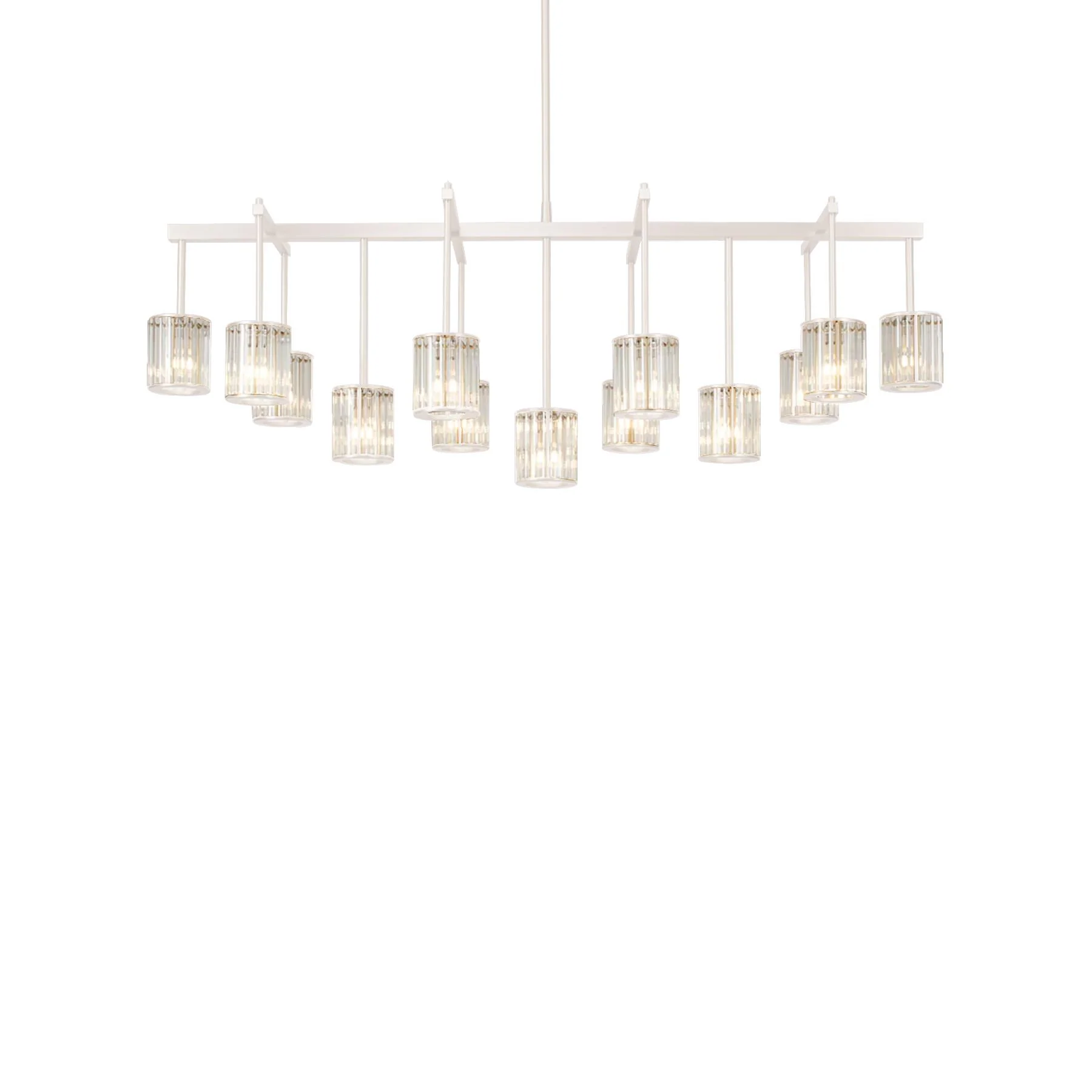 Tom Kirk Lighting Flute Beam Chandelier with a Powder Coated Ral Colour - Image 4