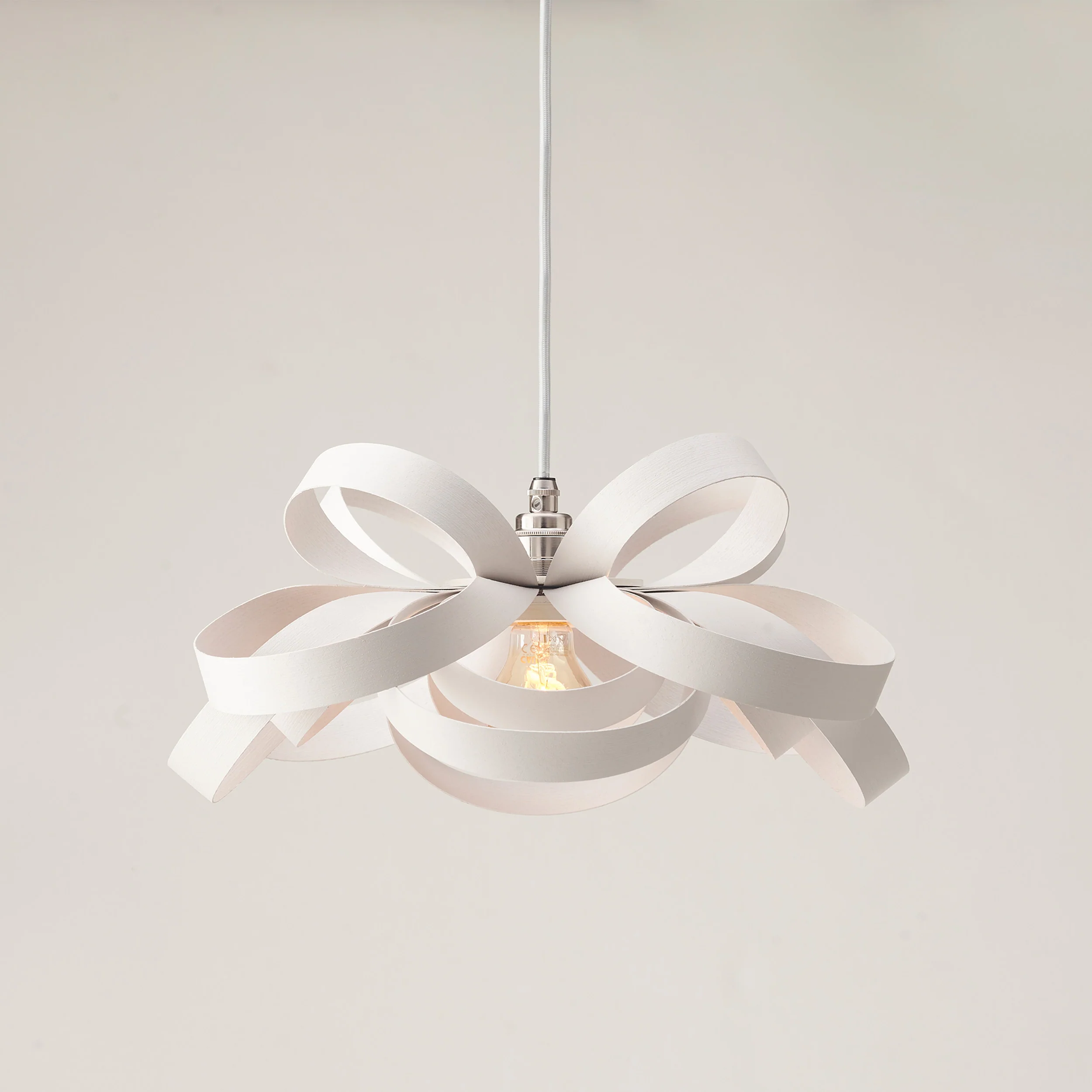 Tom Raffield Skipper Pendant Light, China Clay : Holloways of Ludlow 40th Birthday Limited Edition