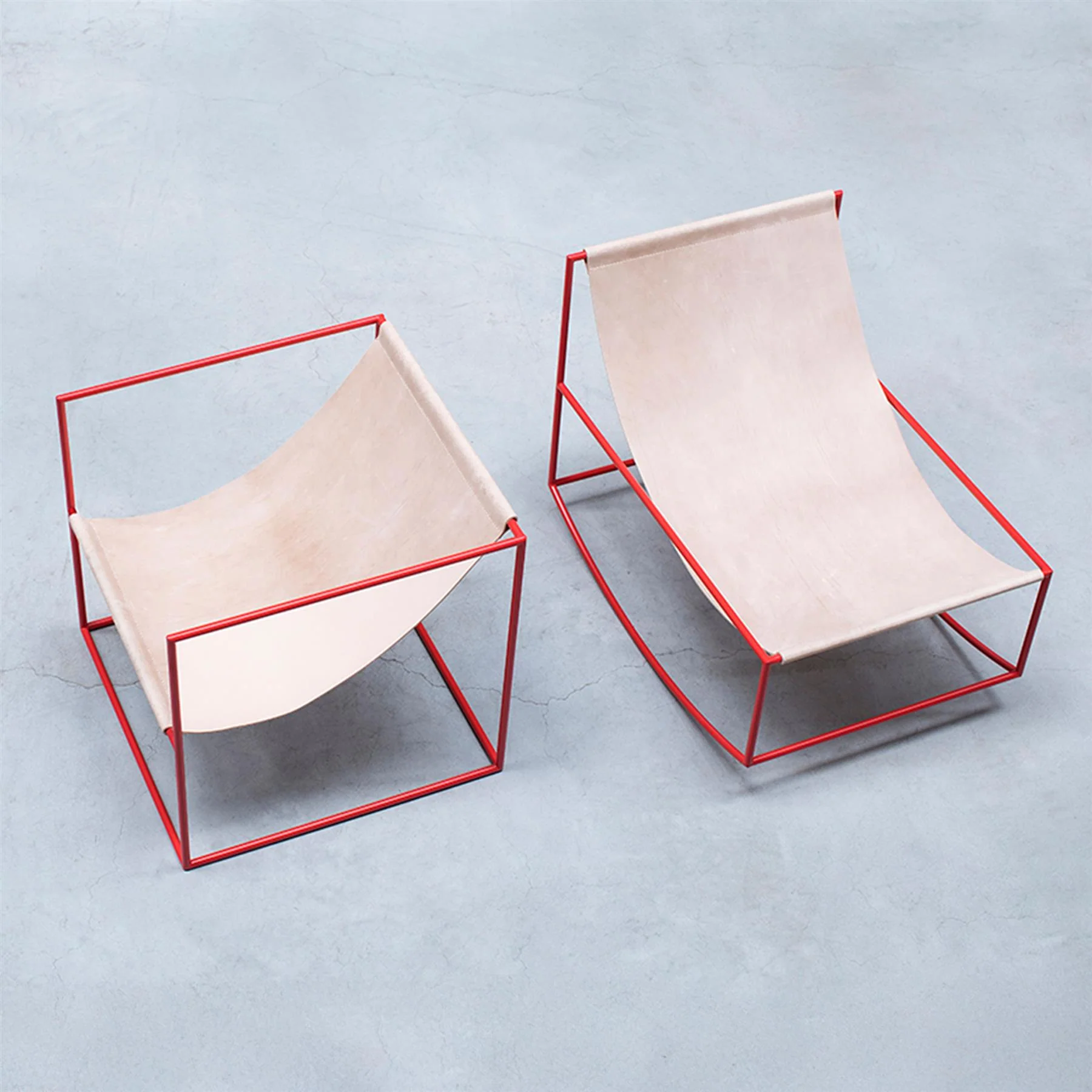 Valerie Objects Rocking Chair with Leather Seat - Image 4