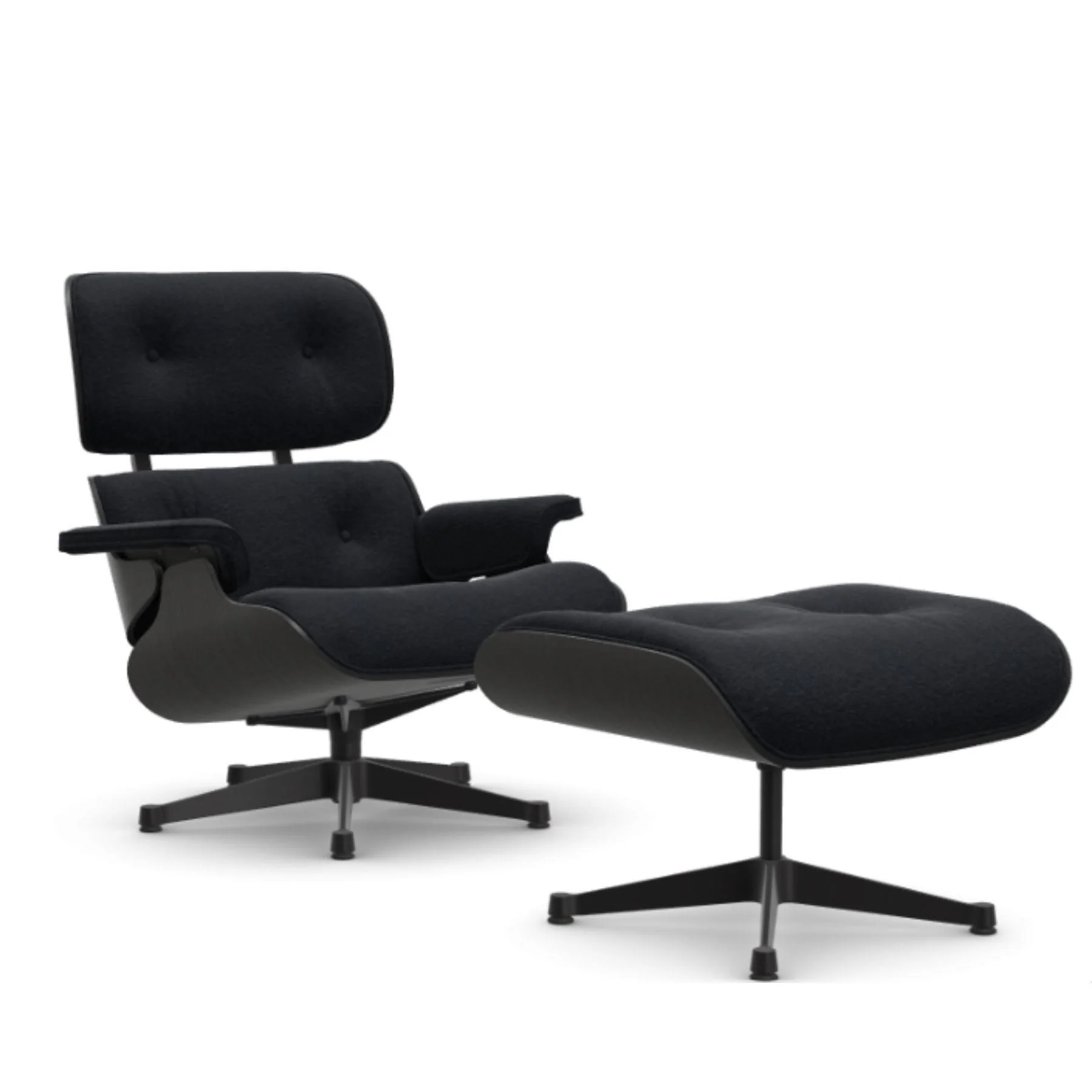 Vitra Eames Contemporary Lounge Chair in Black Chestnut with Footstool - Image 19