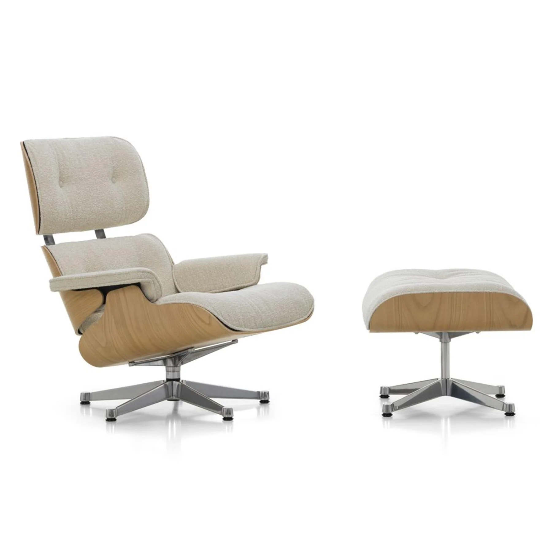 Vitra Eames Contemporary Lounge Chair in Chestnut with Footstool - Image 28