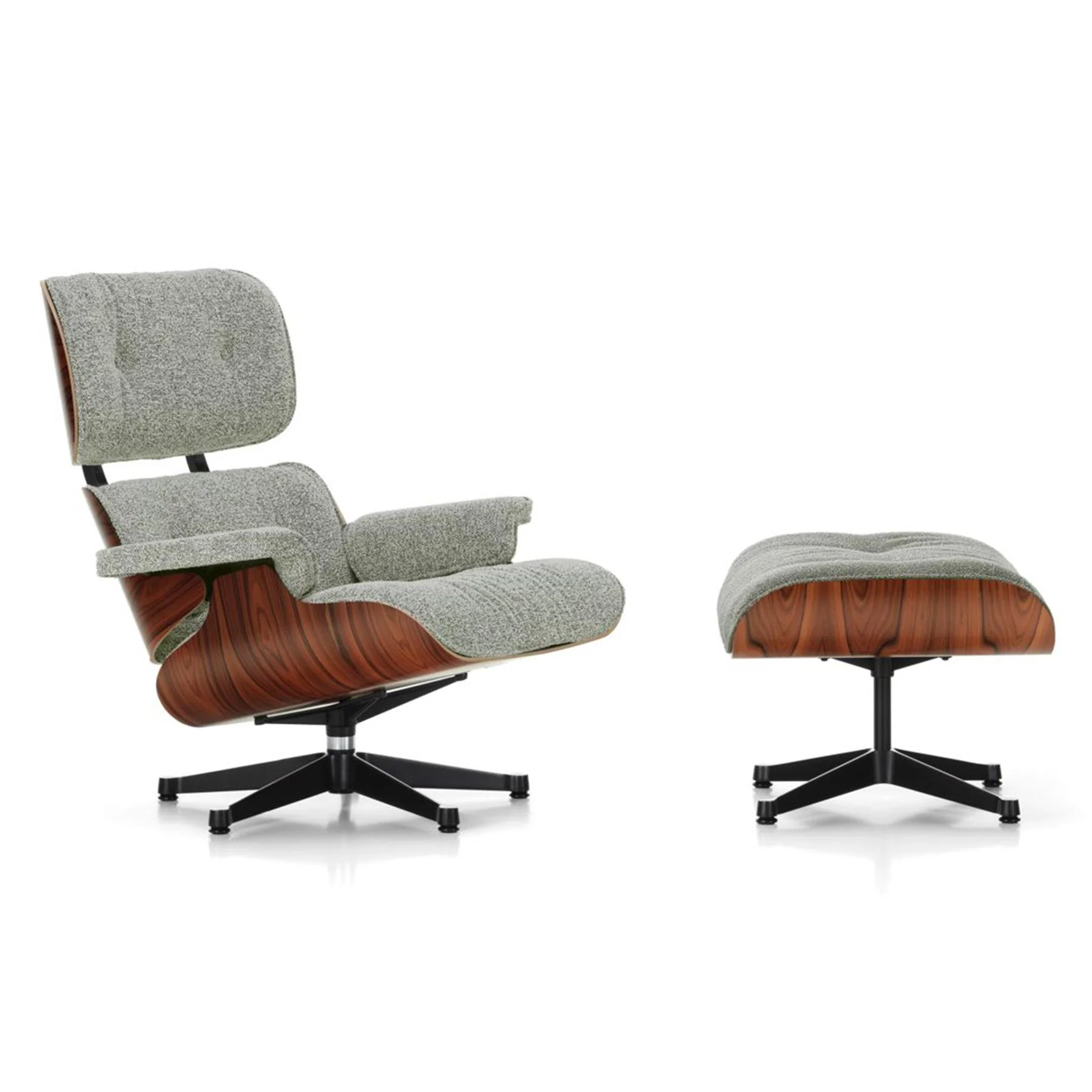 Vitra Eames Contemporary Lounge Chair in Santos Palisander with Footstool - Image 15