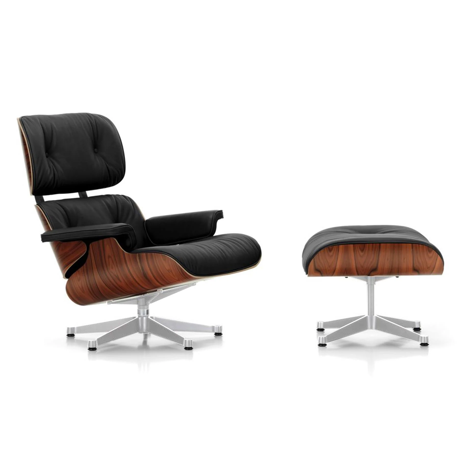 Vitra Eames Contemporary Lounge Chair in Santos Palisander with Footstool - Image 18