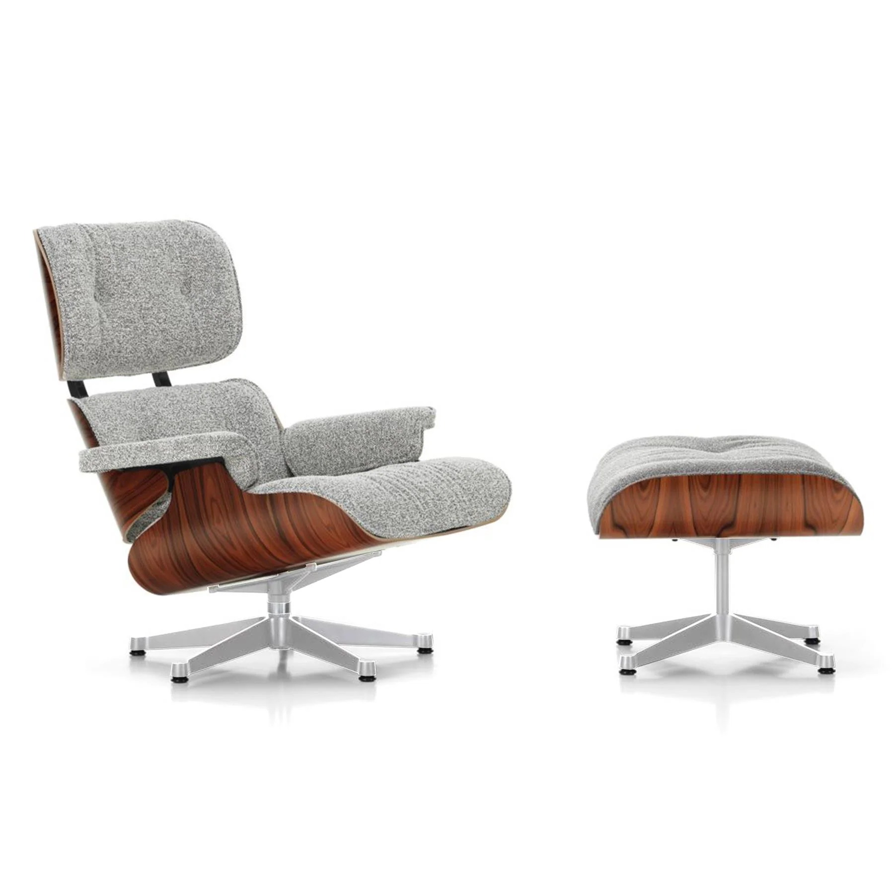 Vitra Eames Contemporary Lounge Chair in Santos Palisander with Footstool - Image 23