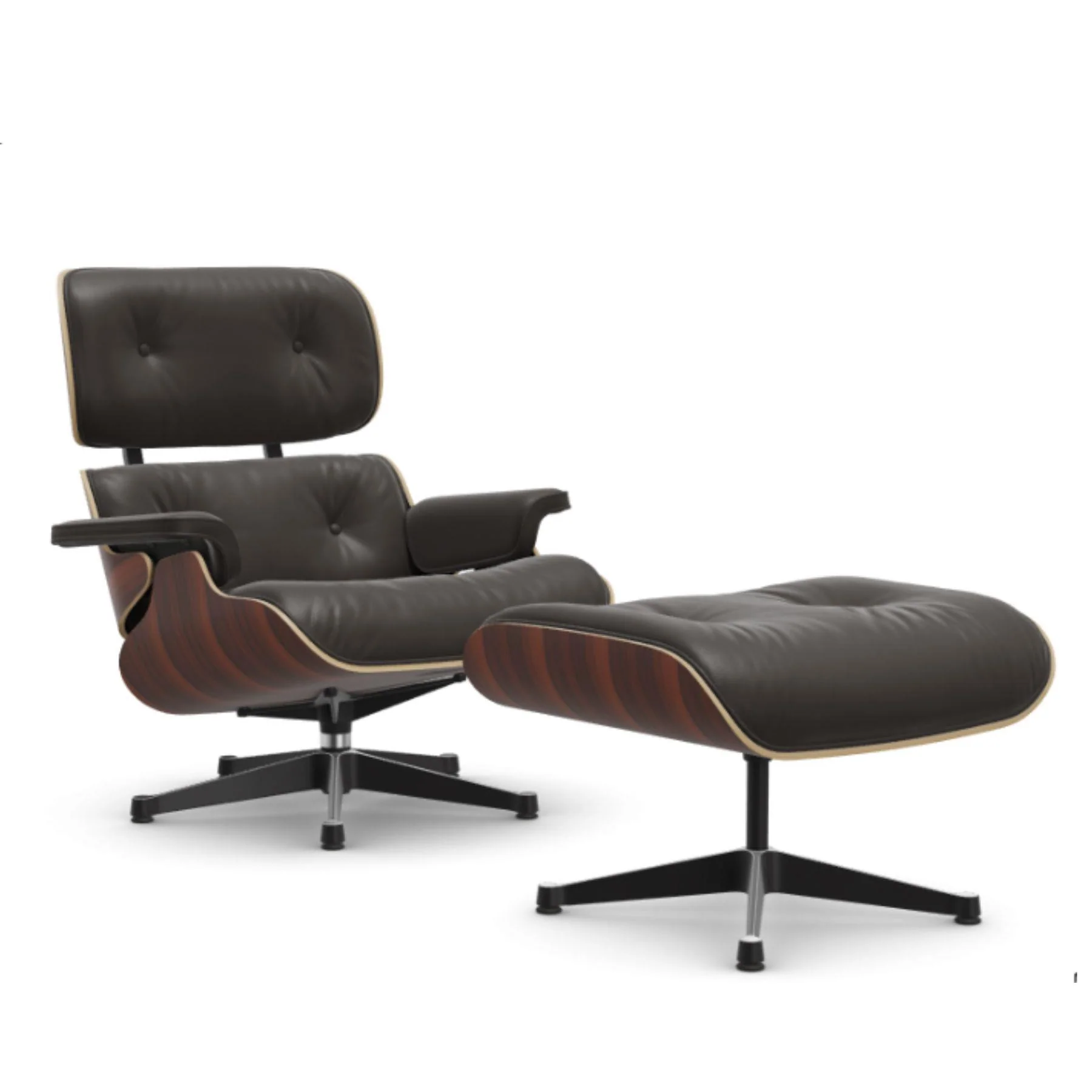 Vitra Eames Contemporary Lounge Chair in Santos Palisander with Footstool - Image 25
